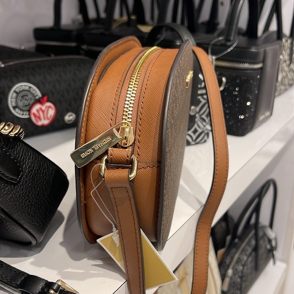 Michael Kors Jet Set Travel Medium Signature Logo EW Crossbody Bag Brown NWT - Picture 15 of 16
